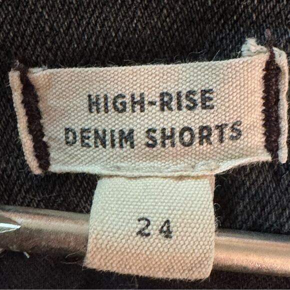 High Rise Charcoal Black Denim Shorts Madewell 24 - Picture 3 of 6